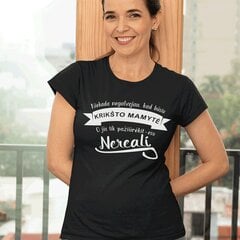 Женская футболка "Нереальная крестная мамочка", черная цена и информация | Оригинальные футболки | pigu.lt