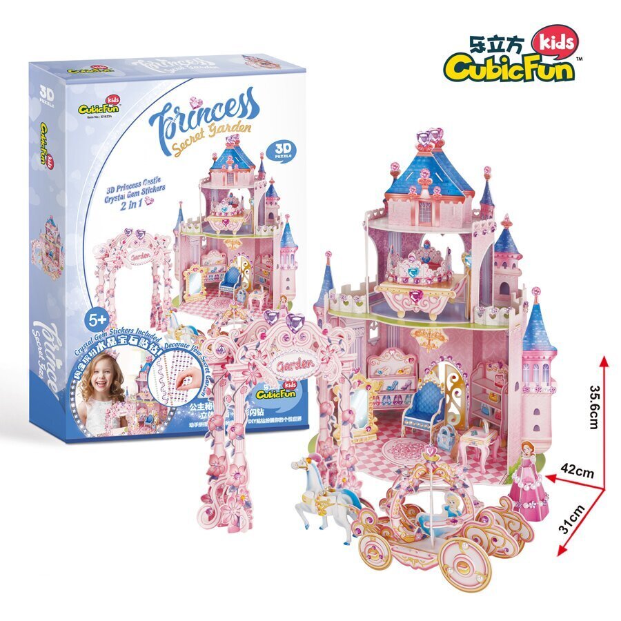 3D dėlionė CubicFun Princess Secret Garden 95 d. kaina ir informacija | Dėlionės (puzzle) | pigu.lt