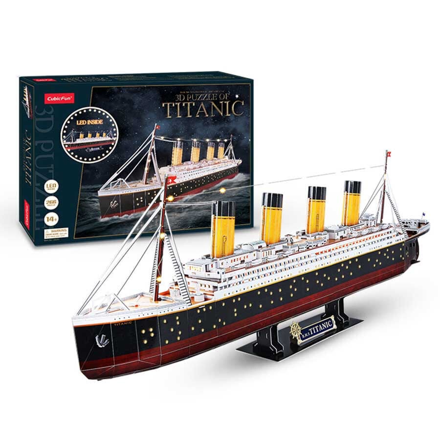 3D dėlionė CubicFun Titanic LED 246 d. цена и информация | Dėlionės (puzzle) | pigu.lt
