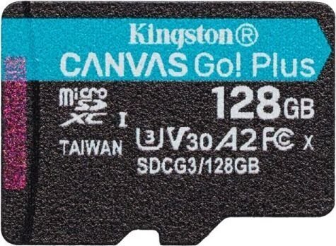 Kingston 128GB Canvas Go Plus kaina ir informacija | Atminties kortelės telefonams | pigu.lt