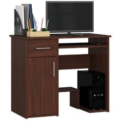 Письменный стол NORE Jay, коричневый цена и информация | Компьютерные, письменные столы | pigu.lt