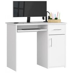Письменный стол NORE Pin, белый цена и информация | Компьютерные, письменные столы | pigu.lt