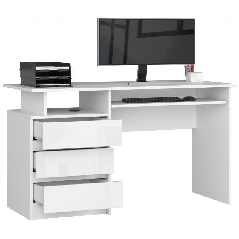 Rašomasis stalas NORE CLP 135, baltas kaina ir informacija | Kompiuteriniai, rašomieji stalai | pigu.lt