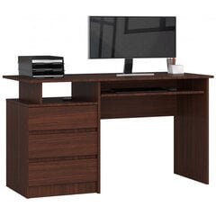 Письменный стол NORE CLP 135, коричневый цена и информация | Компьютерные, письменные столы | pigu.lt