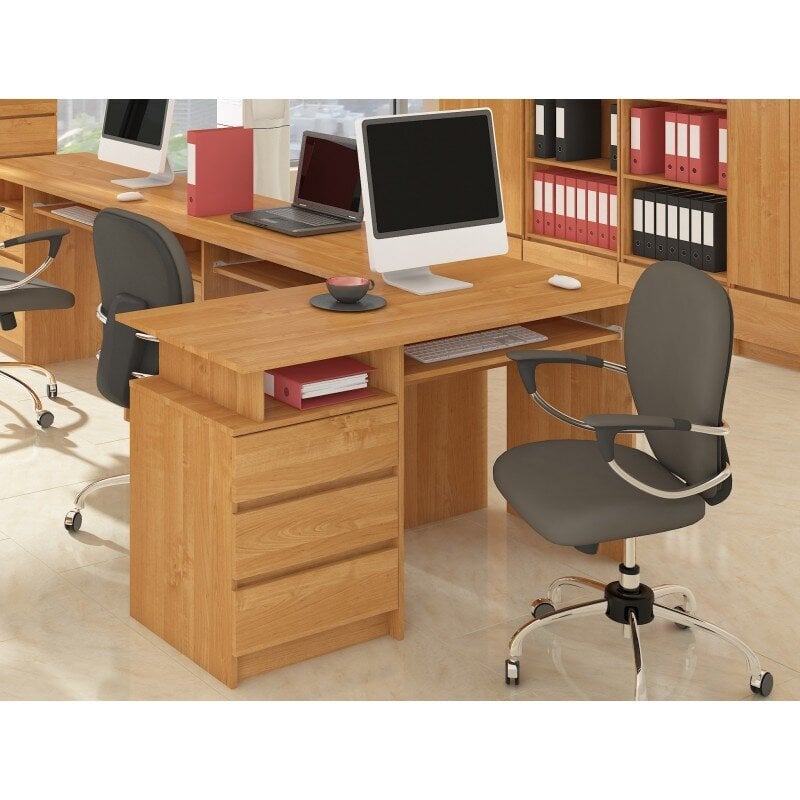 Rašomasis stalas NORE CLP 135, šviesiai rudas kaina ir informacija | Kompiuteriniai, rašomieji stalai | pigu.lt