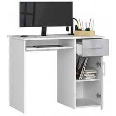 Rašomasis stalas NORE Pin, baltas/pilkas kaina ir informacija | Kompiuteriniai, rašomieji stalai | pigu.lt
