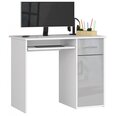 Письменный стол NORE Pin, белый/серый