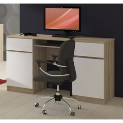 Письменный стол NORE A15, цвета дуба/белый цена и информация | Компьютерные, письменные столы | pigu.lt