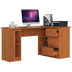 Письменный стол NORE B20, правый вариант, светло-коричневый цена и информация | Компьютерные, письменные столы | pigu.lt