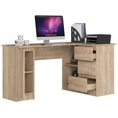 Письменный стол NORE B20, правый вариант, цвета дуба цена и информация | Компьютерные, письменные столы | pigu.lt