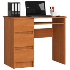 Письменный стол NORE A6, левый, светло-коричневый цена и информация | Компьютерные, письменные столы | pigu.lt