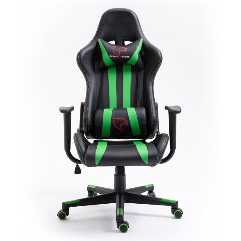 Žaidimų kėdė Nore F4G FG33, juoda/žalia цена и информация | Biuro kėdės | pigu.lt