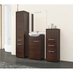 Подвесной шкафчик для ванной комнаты NORE Fin W60, коричневый цена и информация | Шкафчики для ванной | pigu.lt