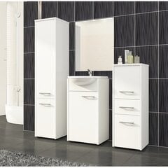 Подвесной шкафчик для ванной комнаты NORE Fin W60, белый цена и информация | Шкафчики для ванной | pigu.lt
