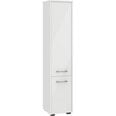 Высокий шкафчик-полка для ванной комнаты NORE Fin с 2 дверками, белый