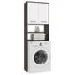 Spintelė virš skalbimo mašinos NORE Fin, ruda/balta kaina ir informacija | Vonios spintelės | pigu.lt