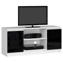 ТВ столик NORE RTV K120, белый/черный цена и информация |  Тумбы под телевизор | pigu.lt