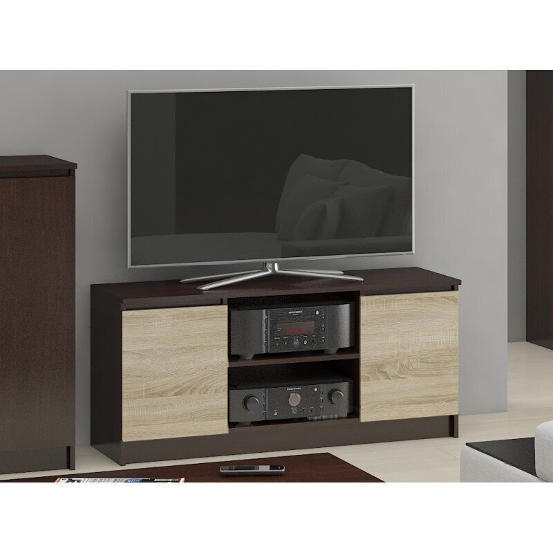 TV staliukas NORE CLP K120, rudos/ąžuolos spalvos kaina ir informacija | TV staliukai | pigu.lt