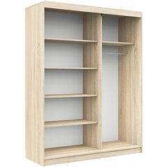 Шкаф NORE CLP 150 с зеркалом, дуб/темно-коричневый цена и информация | Шкафы | pigu.lt