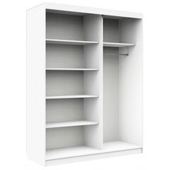 Шкаф NORE CLP 150 с зеркалом, белый/темно-коричневый цена и информация | Шкафы | pigu.lt
