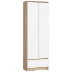 Полка-шкафчик NORE CLP R60, дубовый цвет/белая цена и информация | Полки | pigu.lt