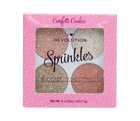 Палитра румян Makeup Revolution London I Heart Revolution Sprinkles, 6 г, Confetti Cookie цена и информация | Бронзеры (бронзаторы), румяна | pigu.lt