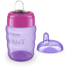 Puodelis su minkštu silikoniniu snapeliu be rankenėlių Philips Avent, 12+ mėn., SCF553/03, 260 ml, Violetinis kaina ir informacija | Buteliukai kūdikiams ir jų priedai | pigu.lt