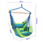 Sėdimas hamakas Forest su pagalvėmis, mėlynas/žalias kaina ir informacija | Hamakai | pigu.lt
