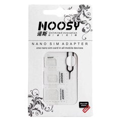 Адаптер Noosy Nano Micro Sim, комплект 3в1 цена и информация | Аксессуары для телефонов | pigu.lt