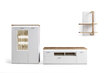 Svetainės baldų komplektas MC Akcent Cali W02, baltas kaina ir informacija | Sekcijos | pigu.lt