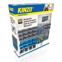 Kinzo įrankių laikymo rinkinys 43 dalių kaina ir informacija | Įrankių dėžės, laikikliai | pigu.lt