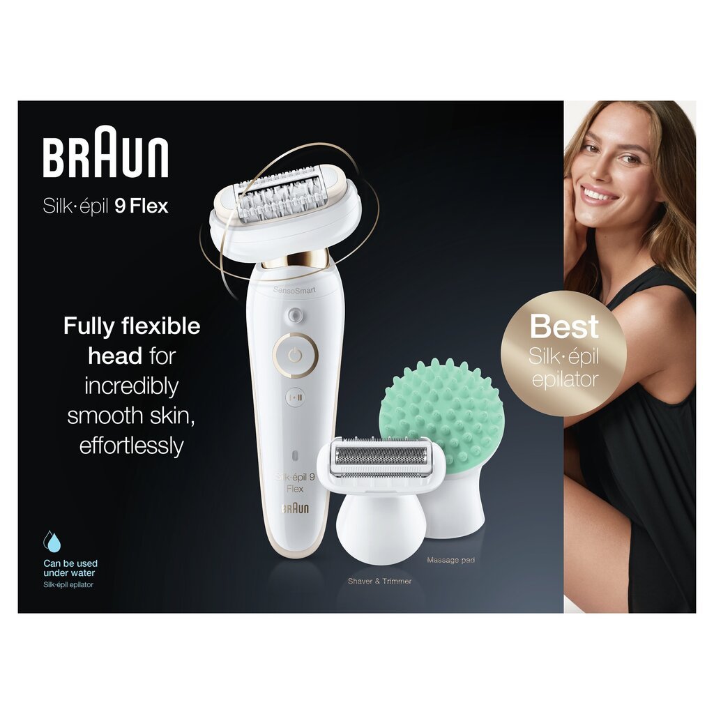 Braun Silk-epil 9 Flex 9020 kaina ir informacija | Epiliatoriai | pigu.lt