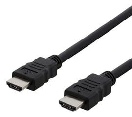 Deltaco HDMI-905, HDMI, 0.5 m kaina ir informacija | Kabeliai ir laidai | pigu.lt