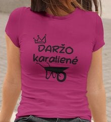 Moteriški marškinėliai „Daržo karalienė“, rožiniai цена и информация | Оригинальные футболки | pigu.lt