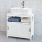 Pastatoma vonios spintelė po kriaukle SoBuy FRG128-W, balta kaina ir informacija | Vonios spintelės | pigu.lt