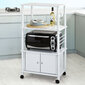 Virtuvinė spintelė ant ratukų SoBuy FRG12-W, balta kaina ir informacija | Virtuvinės spintelės | pigu.lt