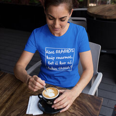 Женская футболка «Классная мама», синяя цена и информация | Оригинальные футболки | pigu.lt