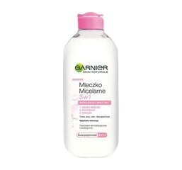 Micelinis vanduo Garnier Skin Naturals 3in1 sausai ir jautriai odai, 400 ml kaina ir informacija | Veido prausikliai, valikliai | pigu.lt