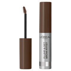 Гель для бровей L'Oreal Paris Brow Artist Plump & Set 4,9 мл, 105 Brunette цена и информация | Карандаши, краска для бровей | pigu.lt