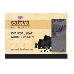 Muilas su aktyvuota anglim Charcoal, Sattva Ayurveda, 125g kaina ir informacija | Muilai | pigu.lt