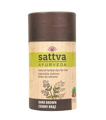 Растительная краска для волос темно-коричневая Dark Brown Sattva Ayurveda, 150г цена и информация | Краска для волос | pigu.lt