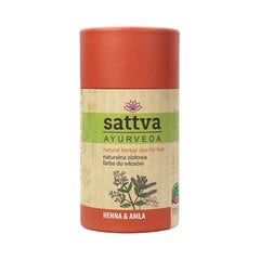 Растительная красно-оранжевая краска-кондиционер для волос Henna Amla Sattva Ayurveda, 150 г цена и информация | Краска для волос | pigu.lt