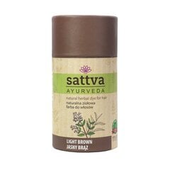 Растительная краска для волос светло-коричневая Light Brown Sattva Ayurveda, 150 г цена и информация | Краска для волос | pigu.lt