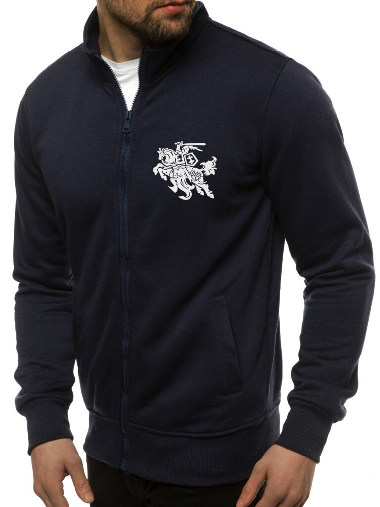 Tamsiai mėlynas vyriškas džemperis "Silon" su vyčiu kaina ir informacija | Džemperiai vyrams | pigu.lt