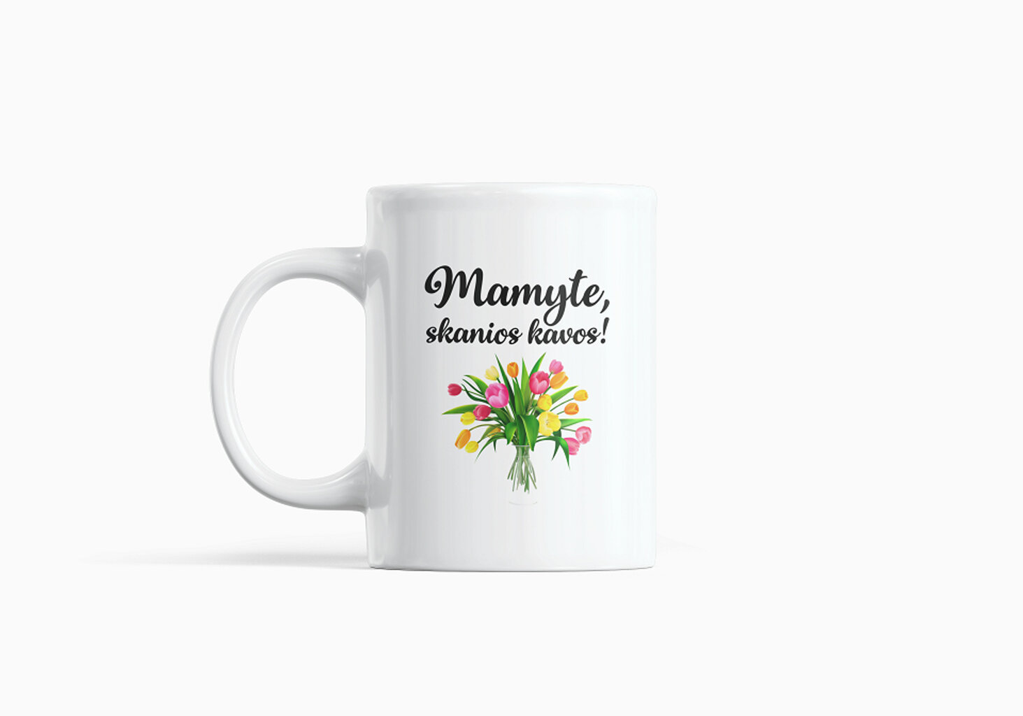 Standartinis puodelis „Mamyte, skanios kavos“ kaina ir informacija | Originalūs puodeliai | pigu.lt