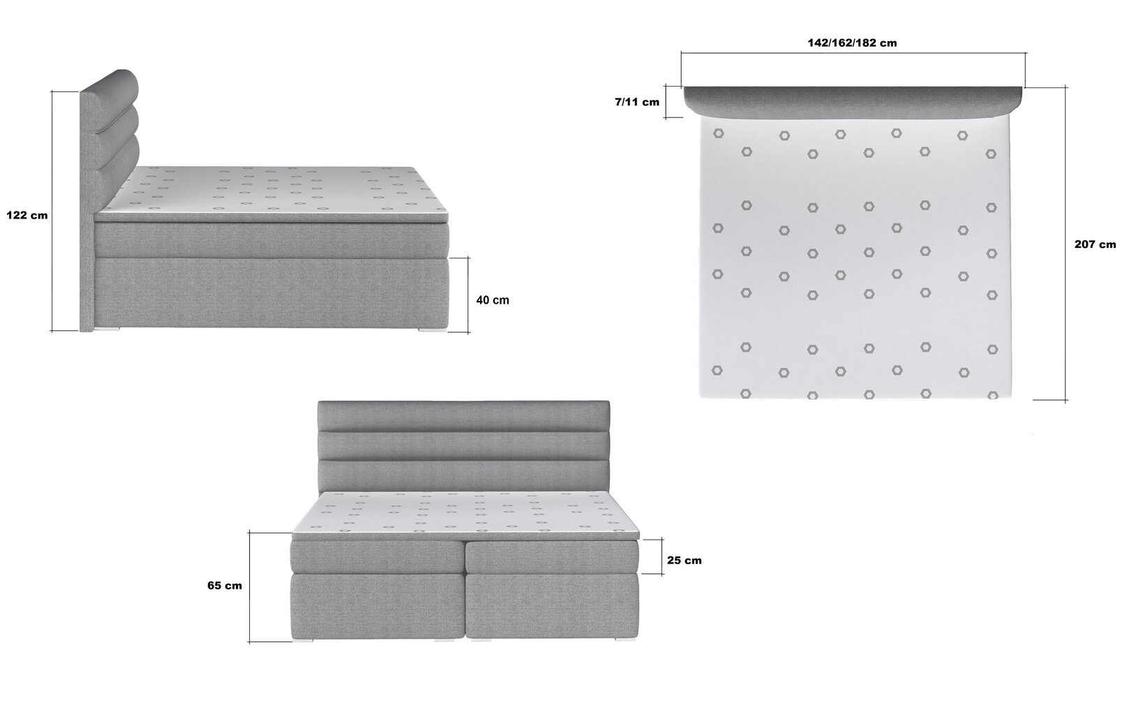 Lova NORE Softy 140x200, tamsiai žalia kaina ir informacija | Lovos | pigu.lt