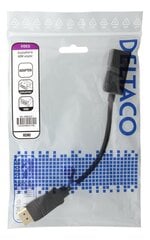 Deltaco DP-HDMI43, DP/HDMI, 0.2 m kaina ir informacija | Adapteriai, USB šakotuvai | pigu.lt