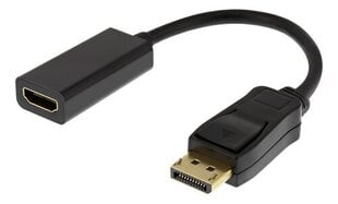 Deltaco DP-HDMI43, DP/HDMI, 0.2 m цена и информация | Адаптеры, USB-разветвители | pigu.lt