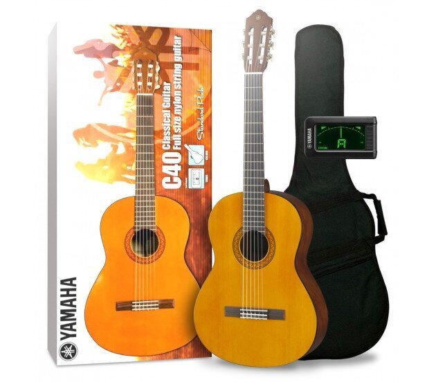 Klasikinės gitaros komplektas Yamaha C40 4/4 kaina ir informacija | Gitaros | pigu.lt