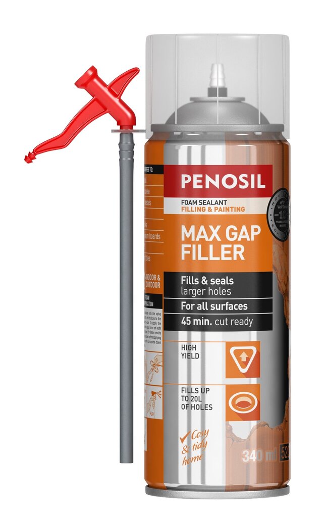 Šiaudelinės sandarinimo putos Penosil Max Gap Filler 310 ml kaina ir informacija | Sandarinimo medžiagos | pigu.lt